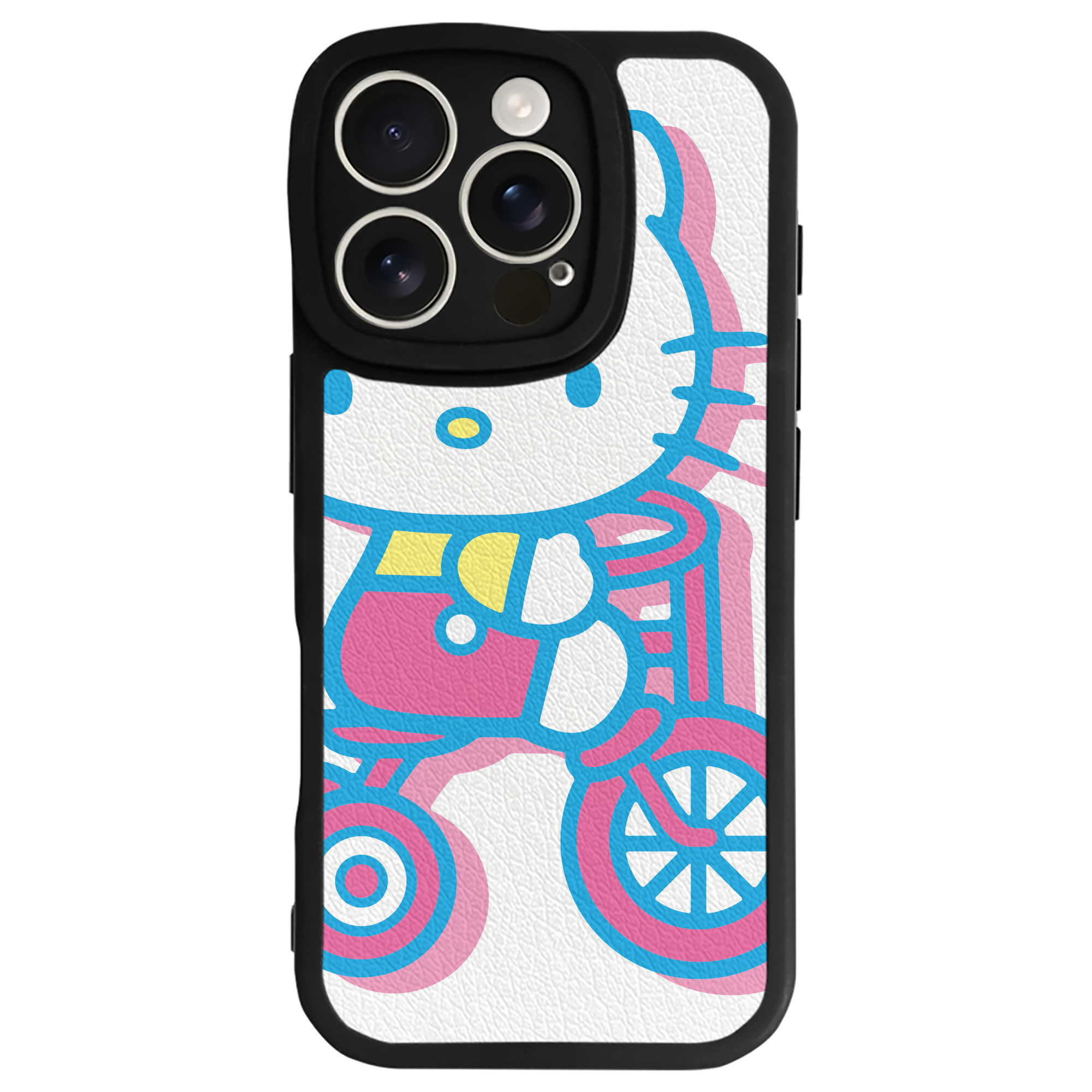 （画像用） Hello Kitty ハローキティ 【iPhone 16シリーズ対応】シリコンスマホケース（レザー調） 材質：シリコン
